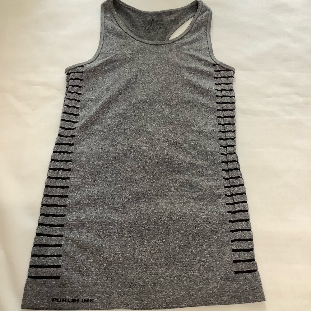 Pure Lime Women’s Gray Seamless Tank Top XS (0059)